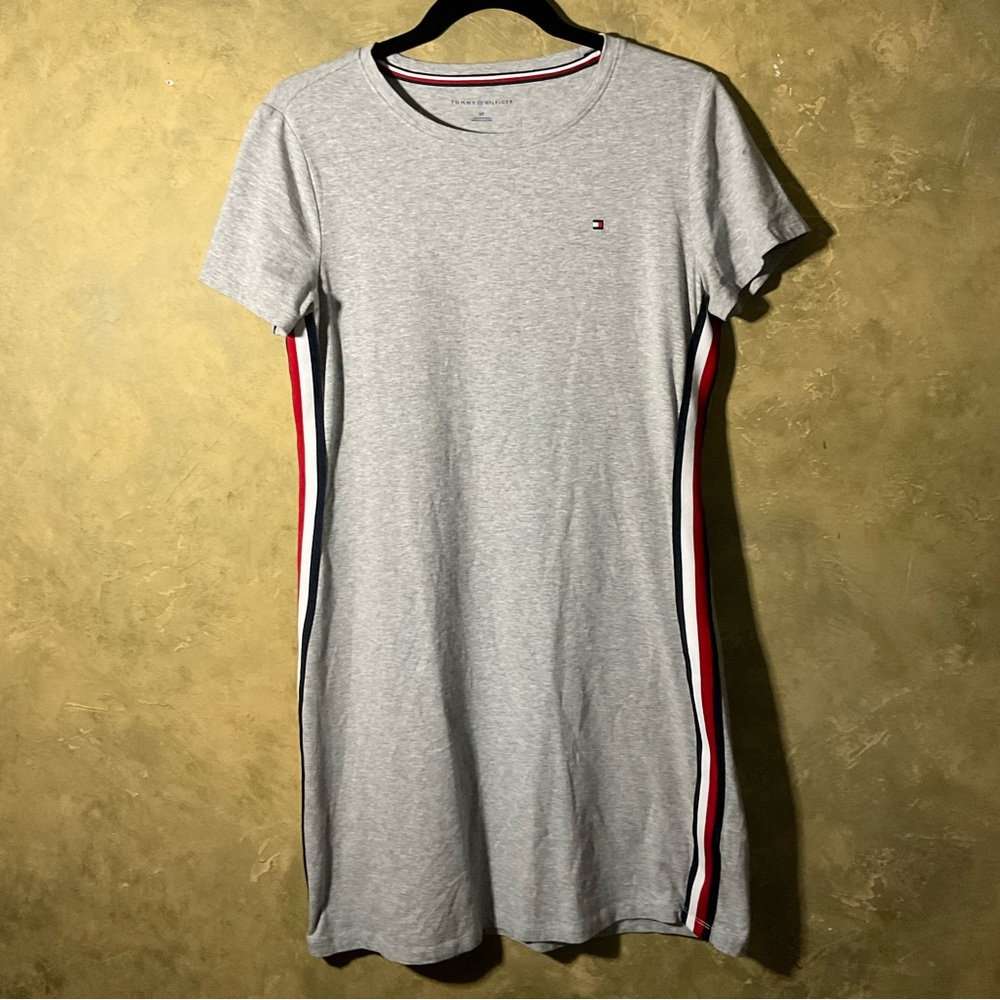 Tommy Hilfiger Stretch Cotton Sporty Stripe T-shirt Dress
